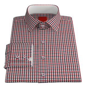 VY Red Navy Check Twill
